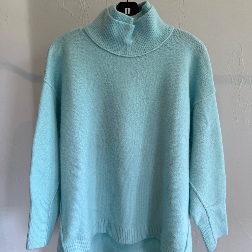 Free People Oversized Mock Neck Sweater with high/low hem, women's XS